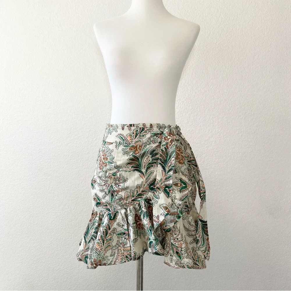 VERONICA BEARD MEMPHIS PAISLEY WRAP SKIRT - Picture 2 of 9
